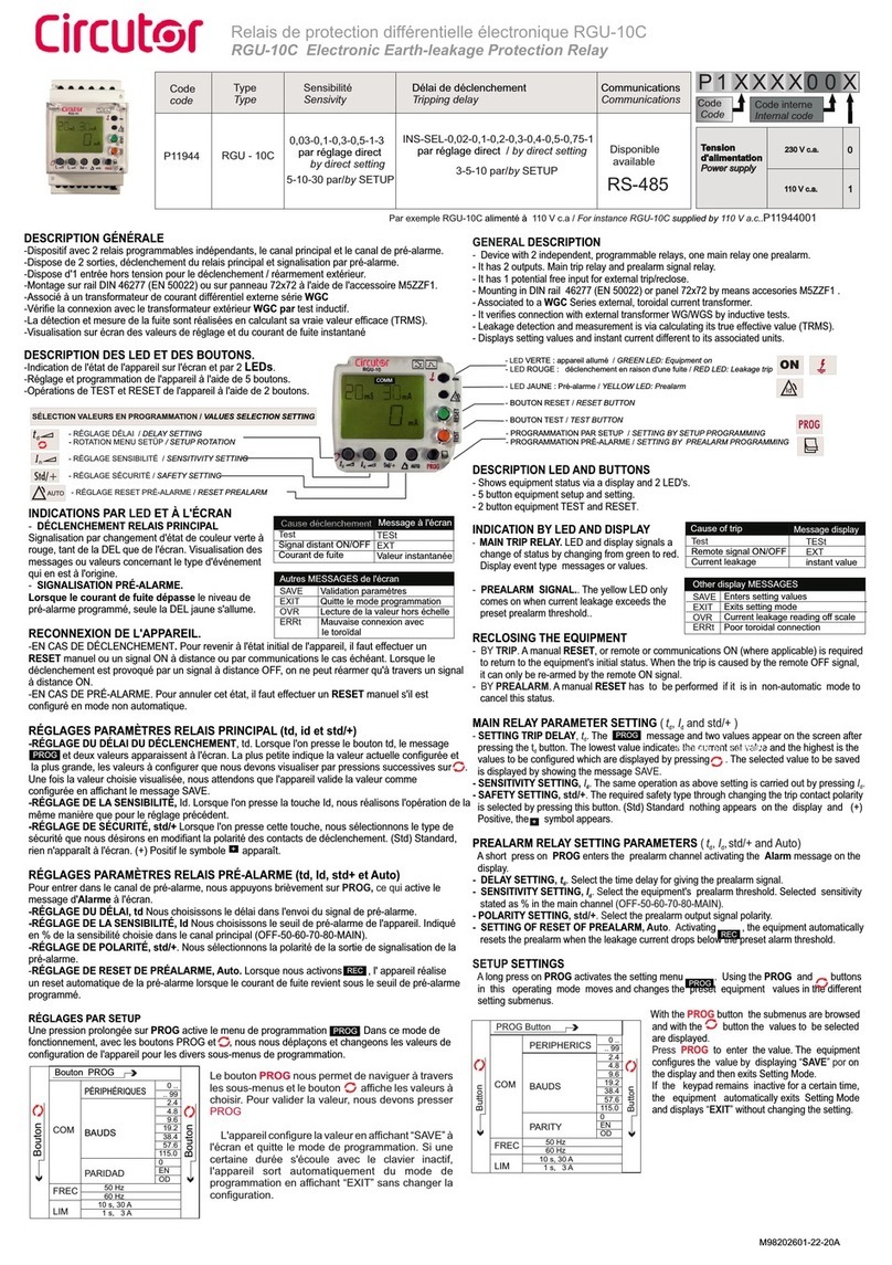 Circutor RGU-10C User manual