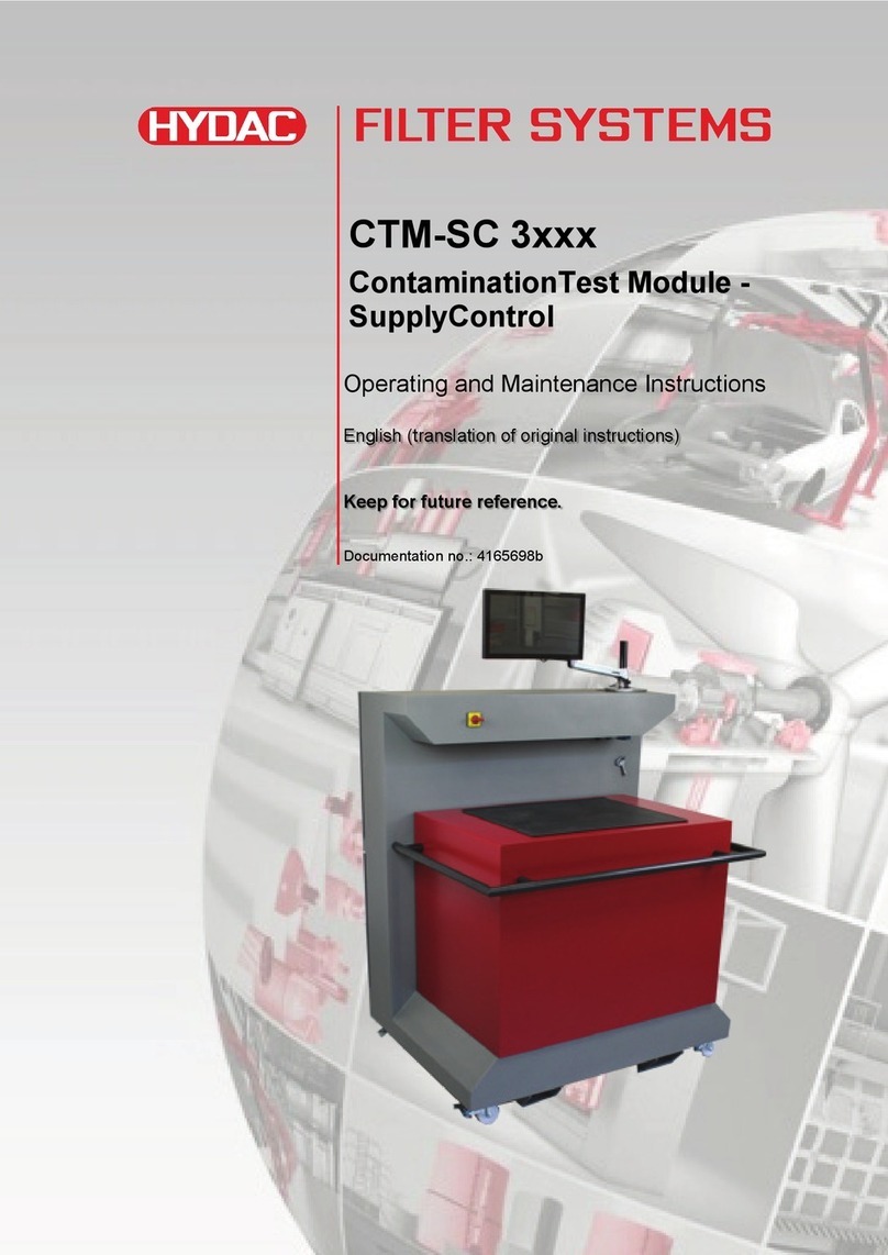 HYDAC FILTER SYSTEMS CTM-SC 3 Series Operating and maintenance instructions