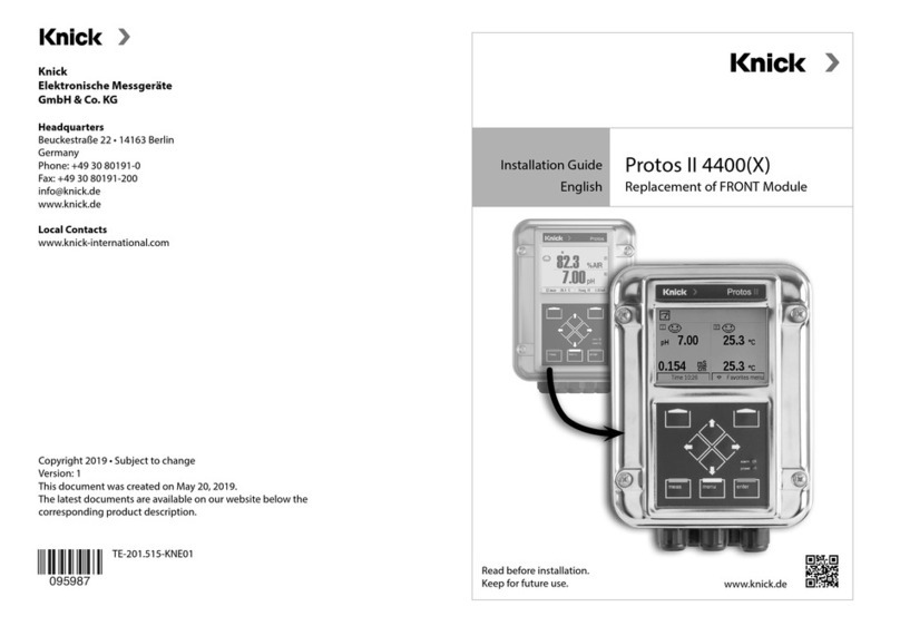 Knick Protos II 4400 User manual