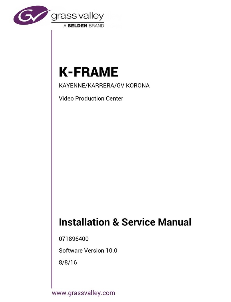 Belden Grass Valley K-Frame Installation & service manual Belden Grass Valley K-Frame Installation & service manual