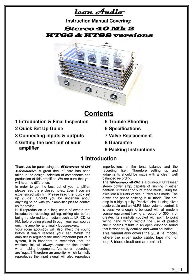 icon Audio Stereo 40 Mk 2 User manual