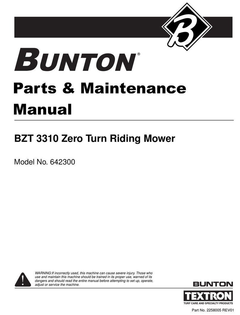 Bunton BZT 3310 Parts & maintenance manual