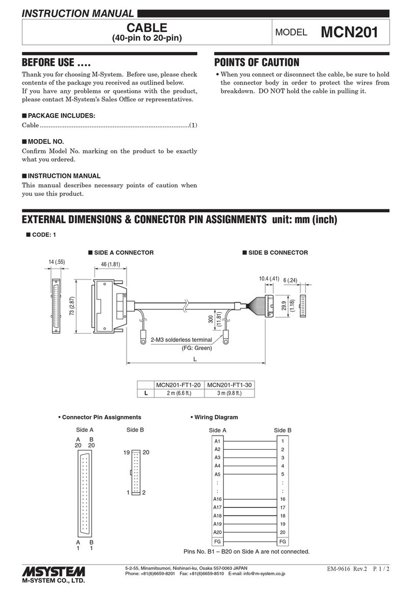 M-system MCN201 instruction manual