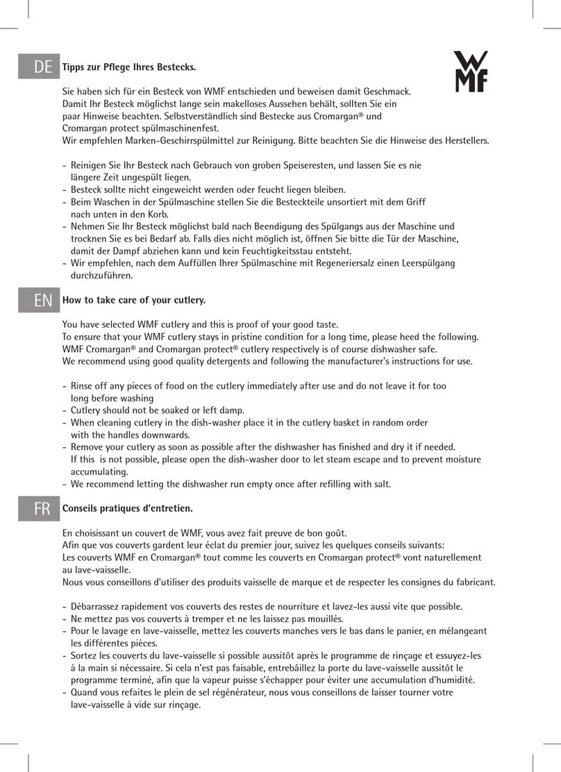 WMF Cromargan protect 3201001931 User manual WMF Cromargan protect 3201001931 User manual