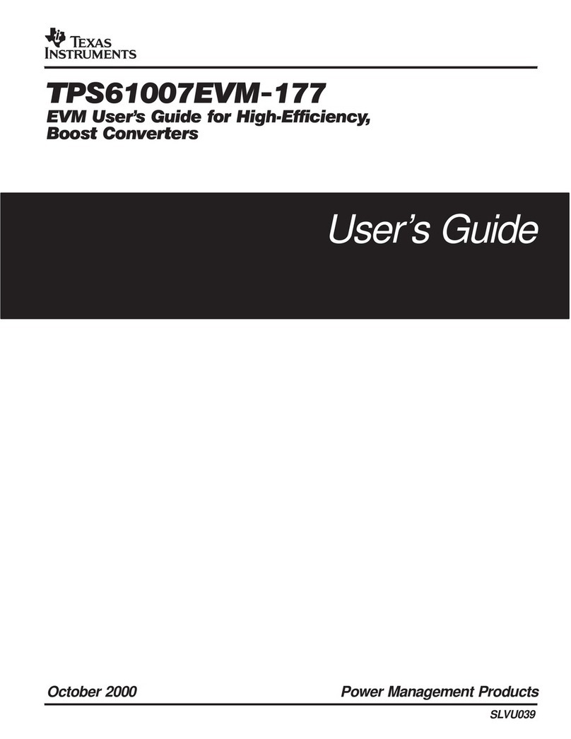 Texas Instruments TPS61007EVM-177 User manual