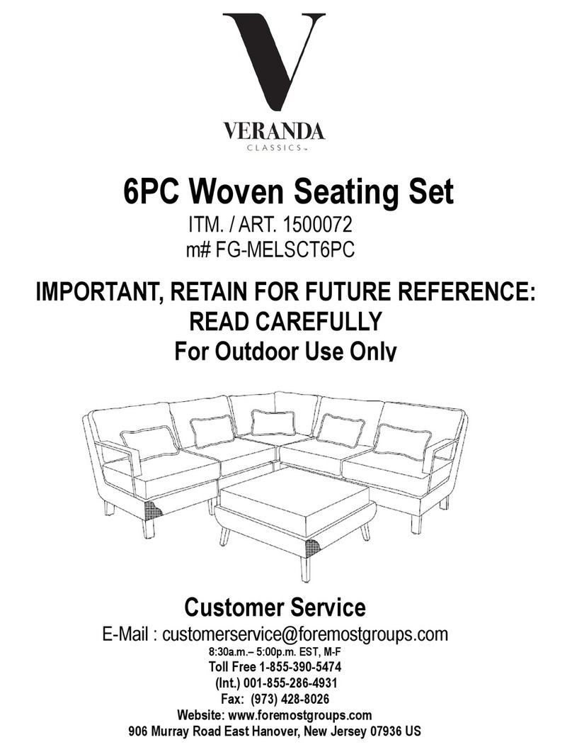 VERANDA CLASSICS FG-MELSCT6PC manual