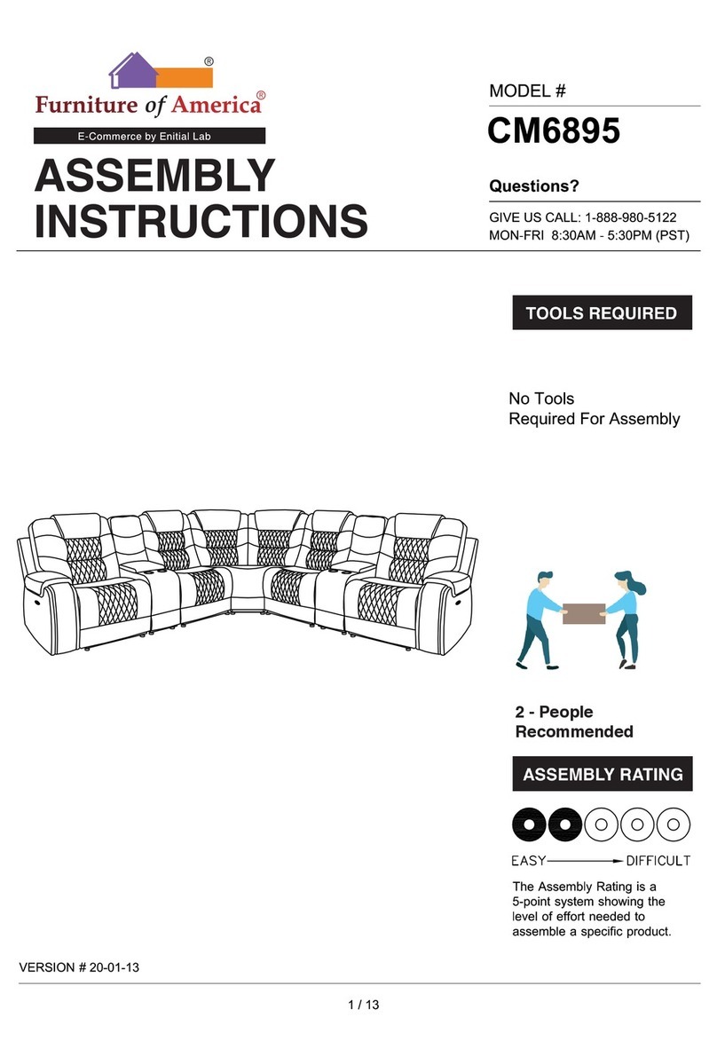 Furniture of America CM6895 Assembly instructions Furniture of America CM6895 Assembly instructions