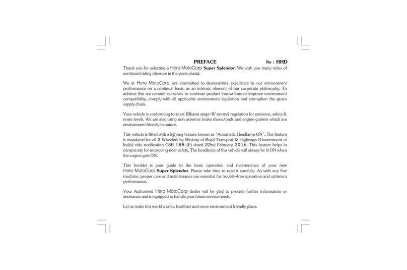HERO Super Splendor User manual