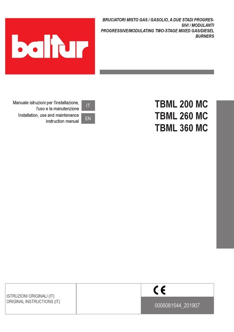 baltur TBML 200 MC INSTALLATION, USE AND MAINTENANCE INSTRUCTION MANUAL baltur TBML 200 MC INSTALLATION, USE AND MAINTENANCE INSTRUCTION MANUAL