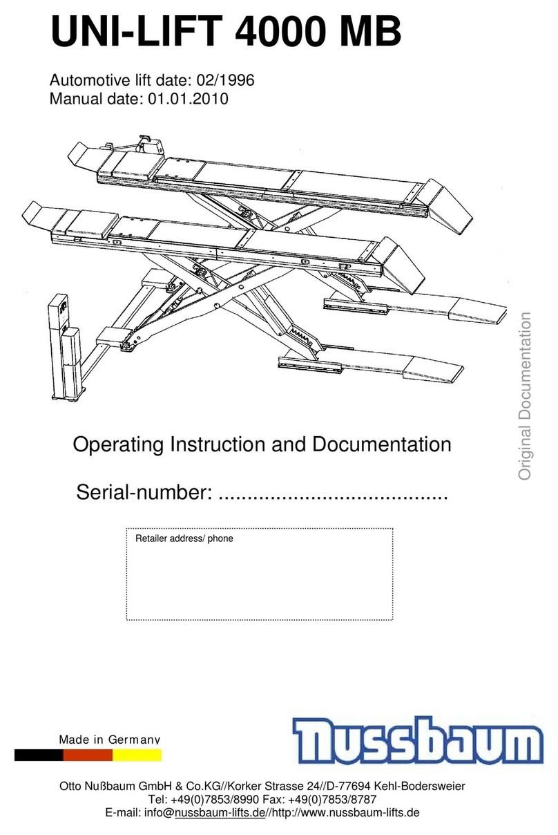 Nussbaum UNI-LIFT 4000 MB User manual