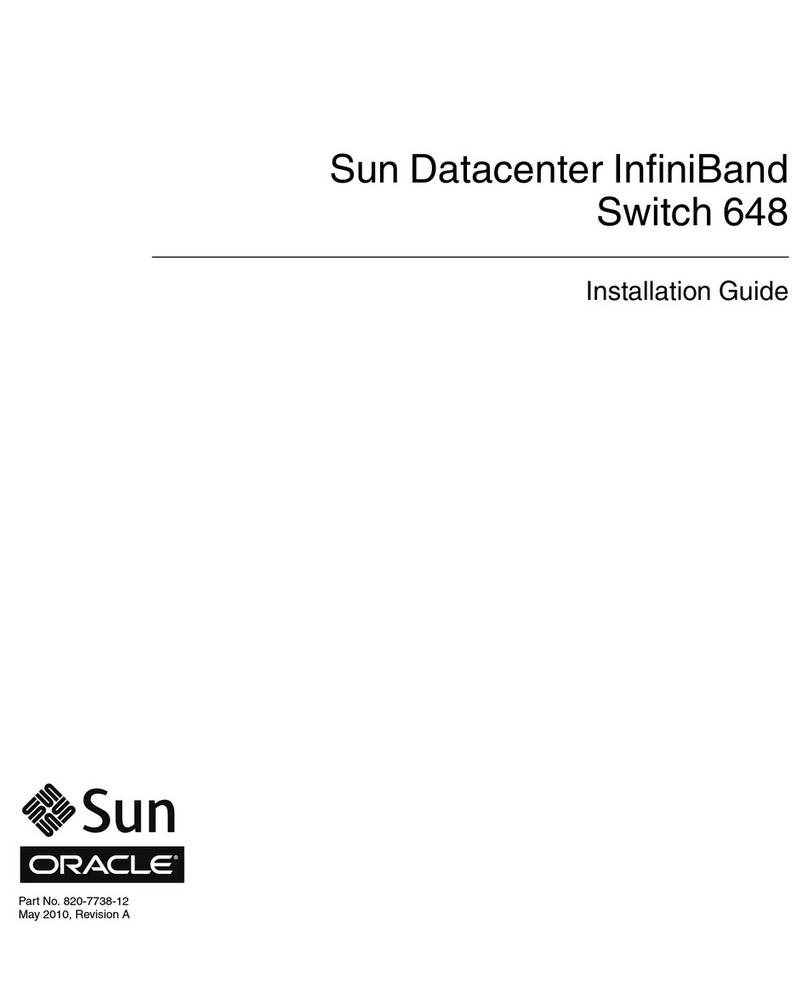 Oracle Sun Datacenter InfiniBand Switch 648 installation guide Oracle Sun Datacenter InfiniBand Switch 648 installation guide