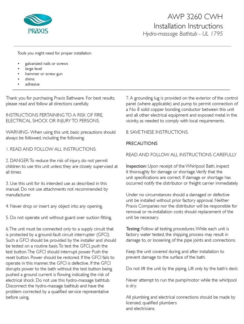 PRAXIS AWP 3260 CWH User manual