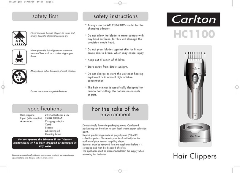 Carlton HC1100 quick start guide