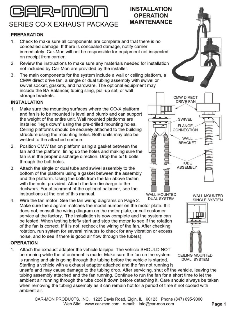 CAR-MON CO-X Series Owner's manual