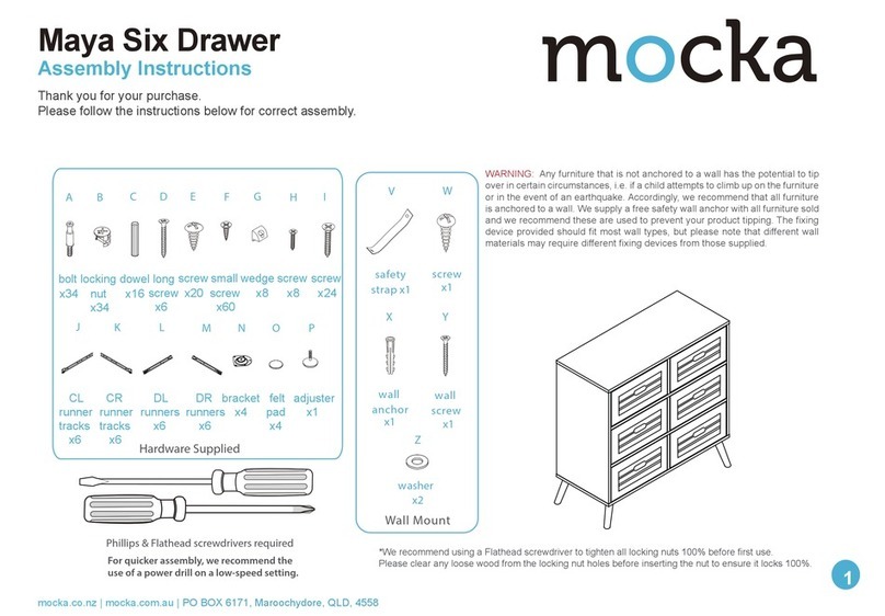 Mocka Maya Six Drawer User manual Mocka Maya Six Drawer User manual