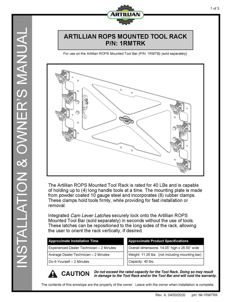 Artillian 1RMTRK Installation & owner's manual Artillian 1RMTRK Installation & owner's manual
