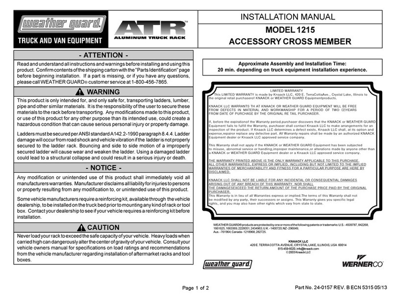 WERNERCO Weather guard 1215 User manual