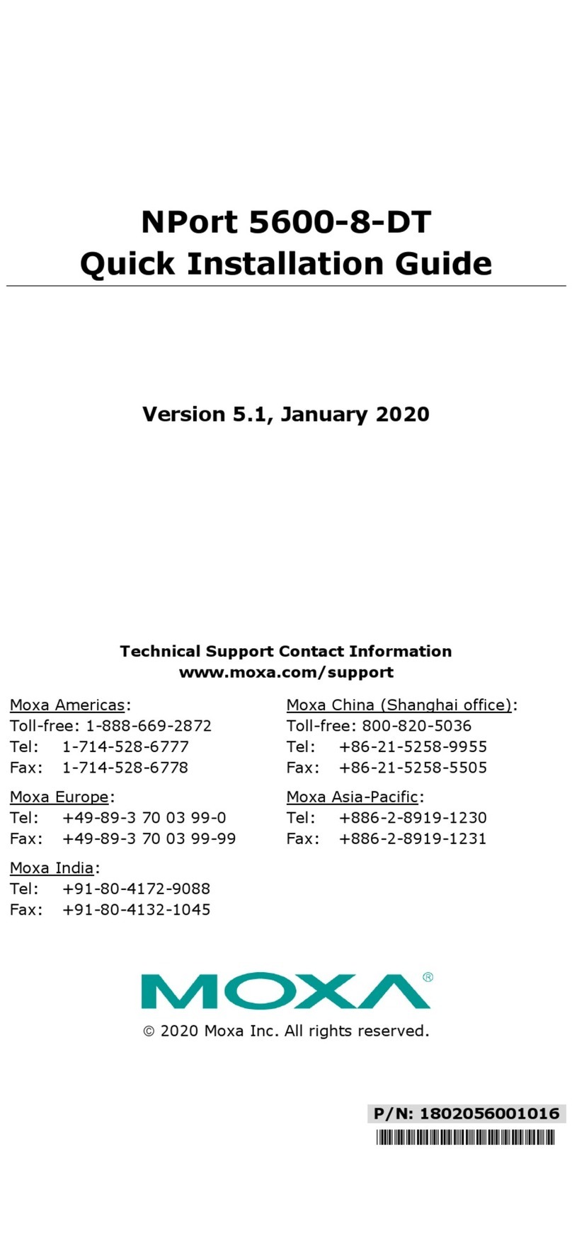 Moxa Technologies NPort 5600-8-DT User manual