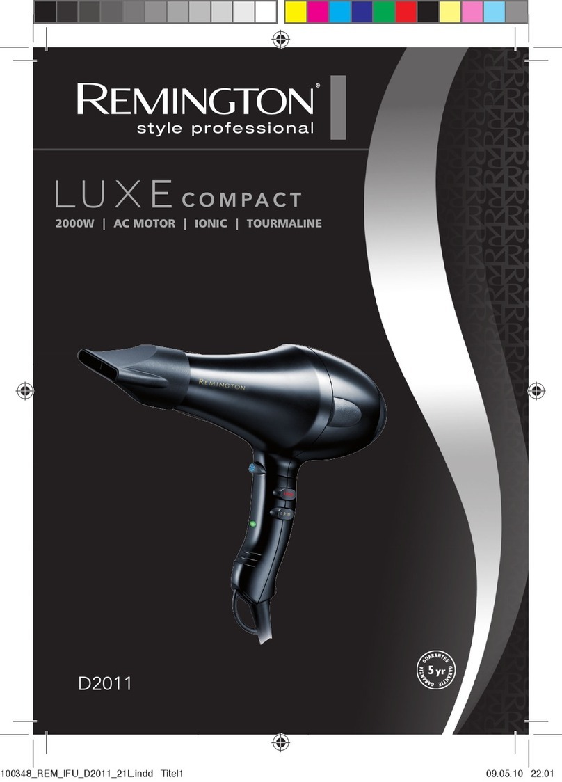 Spectrum Brands Remington Luxe Compact D2011 manual