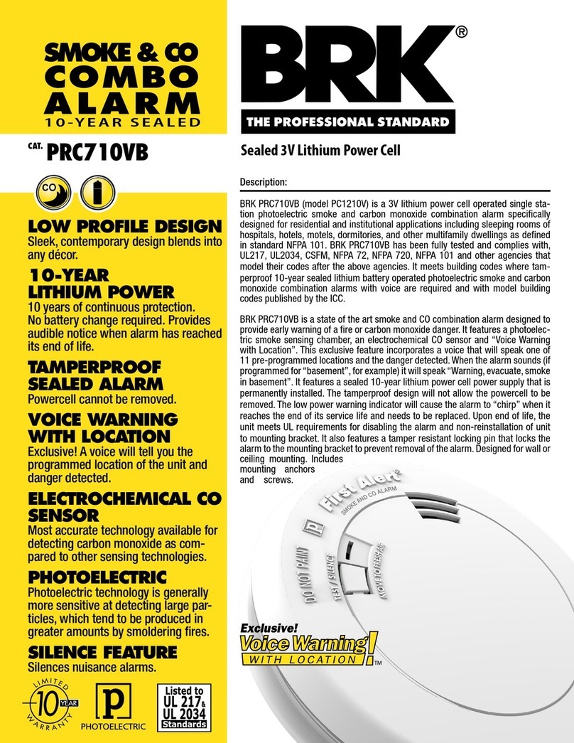 BRK electronic PRC710VB User manual