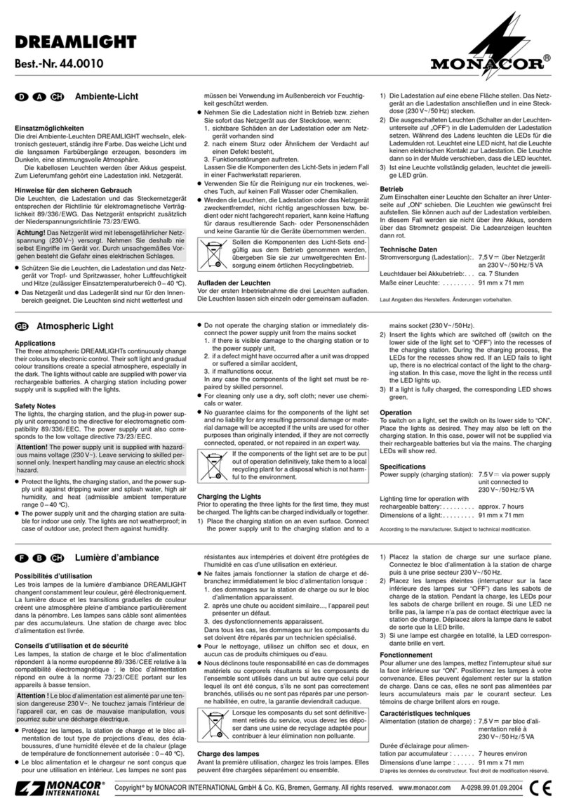 Monacor DREAMLIGHT User manual