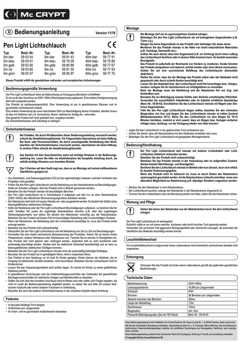 MC Crypt 59 03 54 User manual