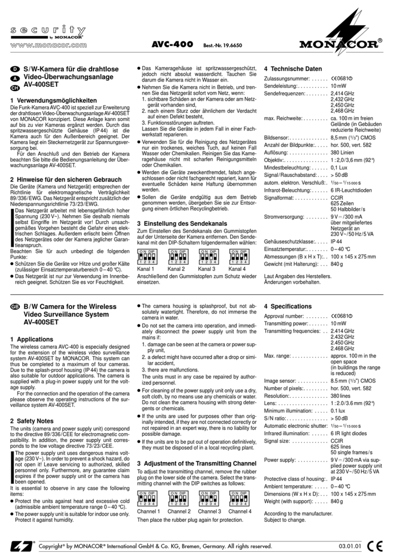 Monacor AVC-400 quick guide