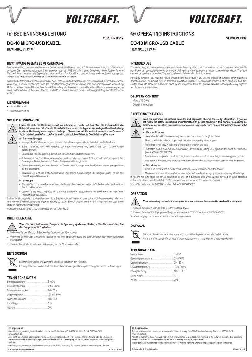 VOLTCRAFT DO-10 operating instructions