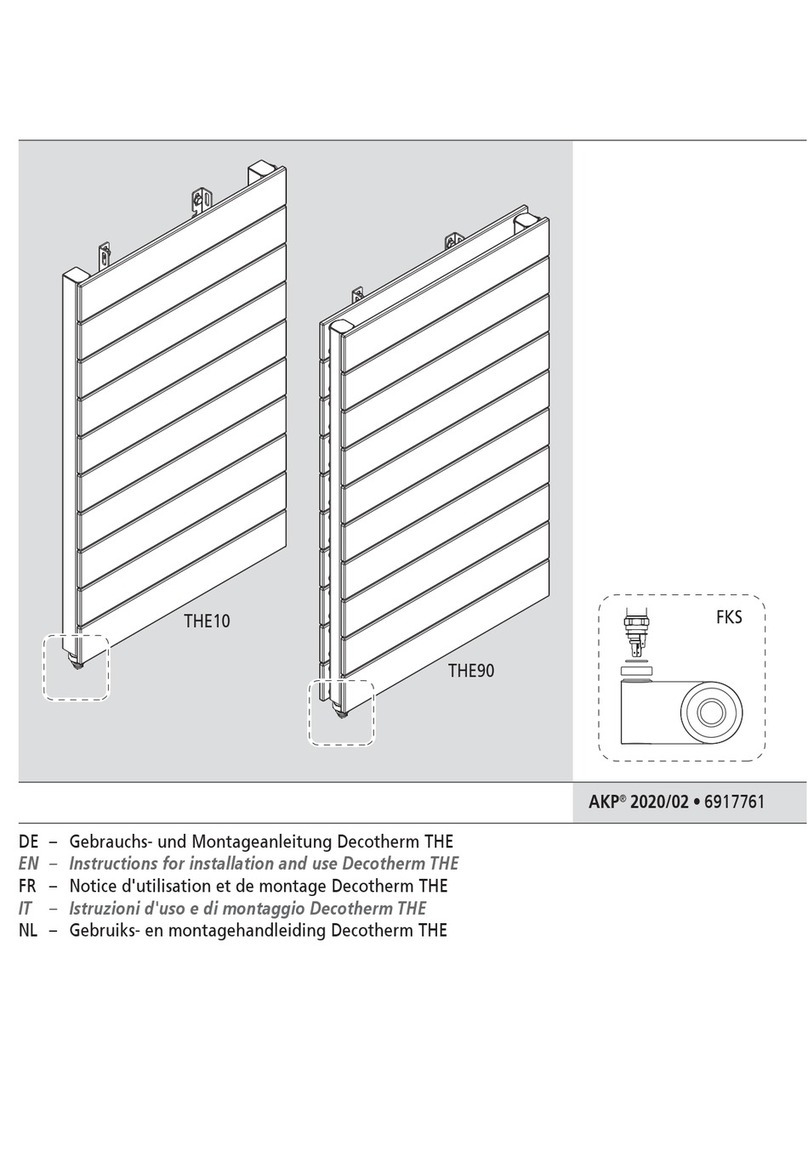 Arbonia Decotherm THE Series Instructions for installation and use