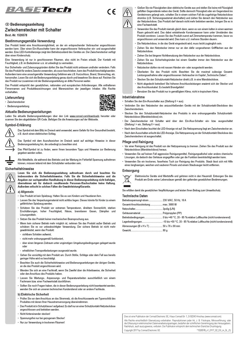 BASETech 1526578 operating instructions