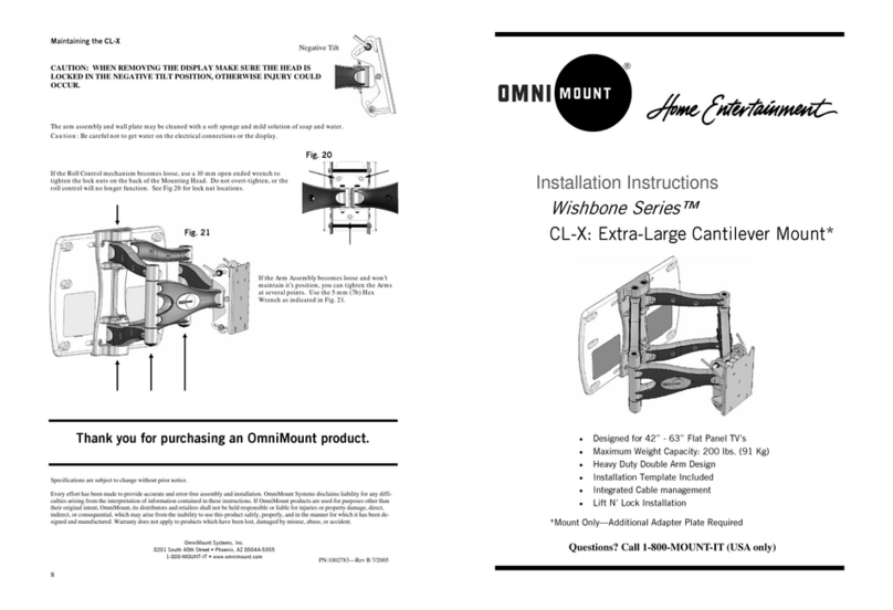 Omnimount Wishbone Series User manual