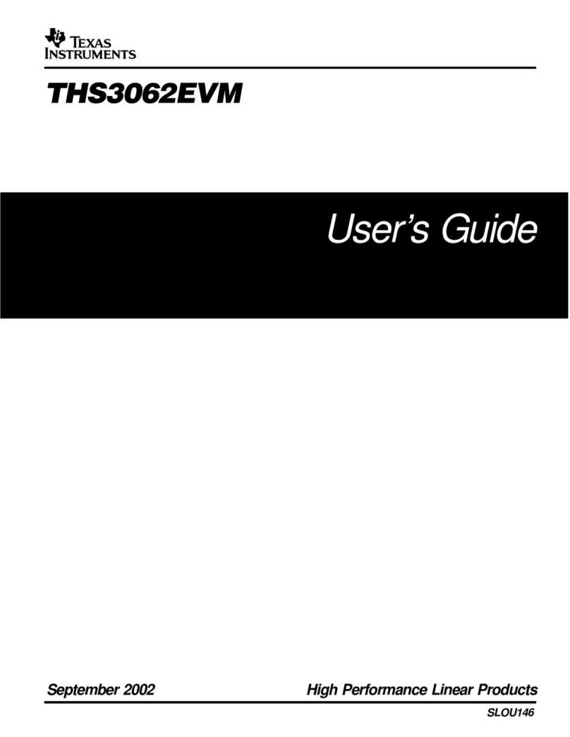 Texas Instruments THS3062EVM User manual Texas Instruments THS3062EVM User manual