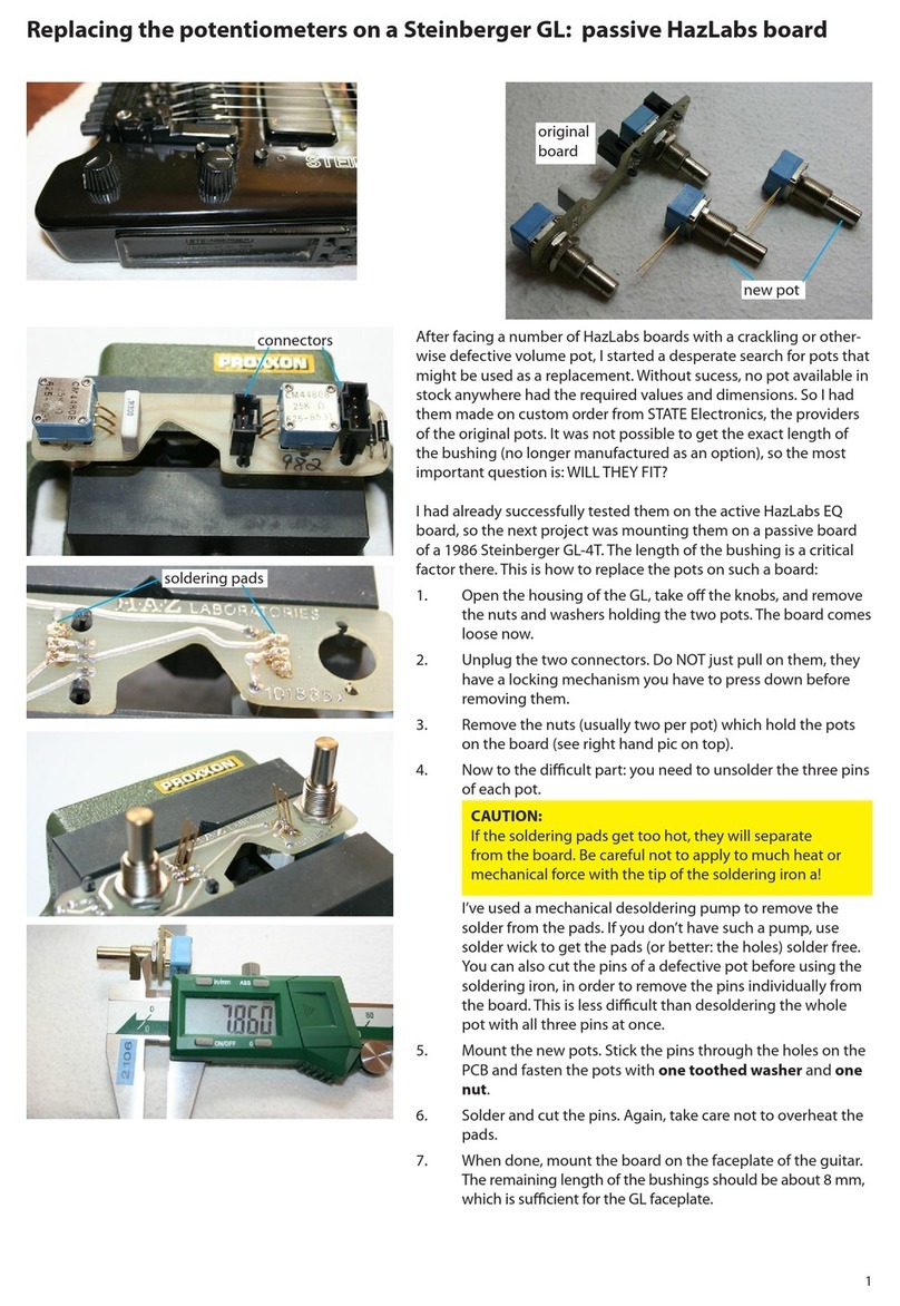 Steinberger GL quick start guide