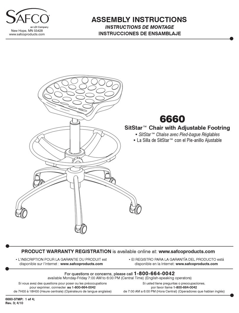LDI Safco SitStar 6660 Quick start guide LDI Safco SitStar 6660 Quick start guide