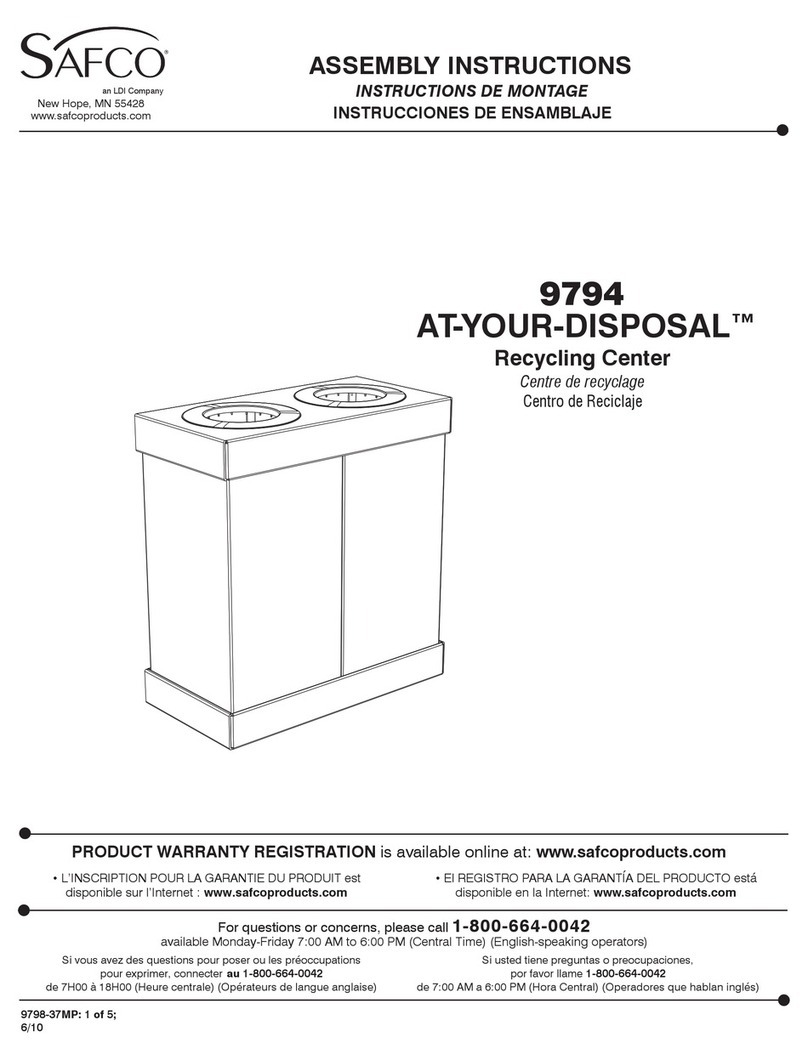 LDI Safco AT-YOUR-DISPOSAL 9794 Quick start guide LDI Safco AT-YOUR-DISPOSAL 9794 Quick start guide
