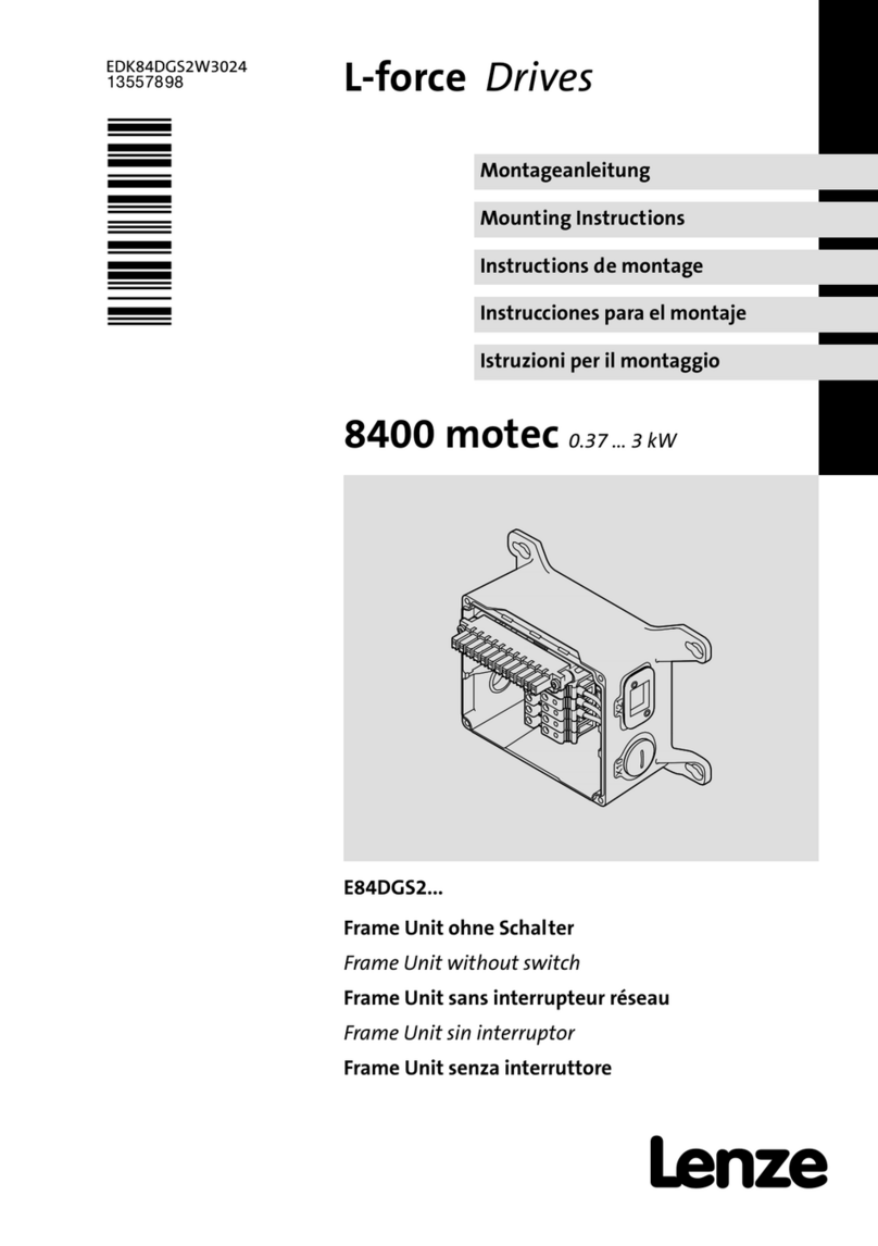 Lenze 8400 motec Series Mounting instructions