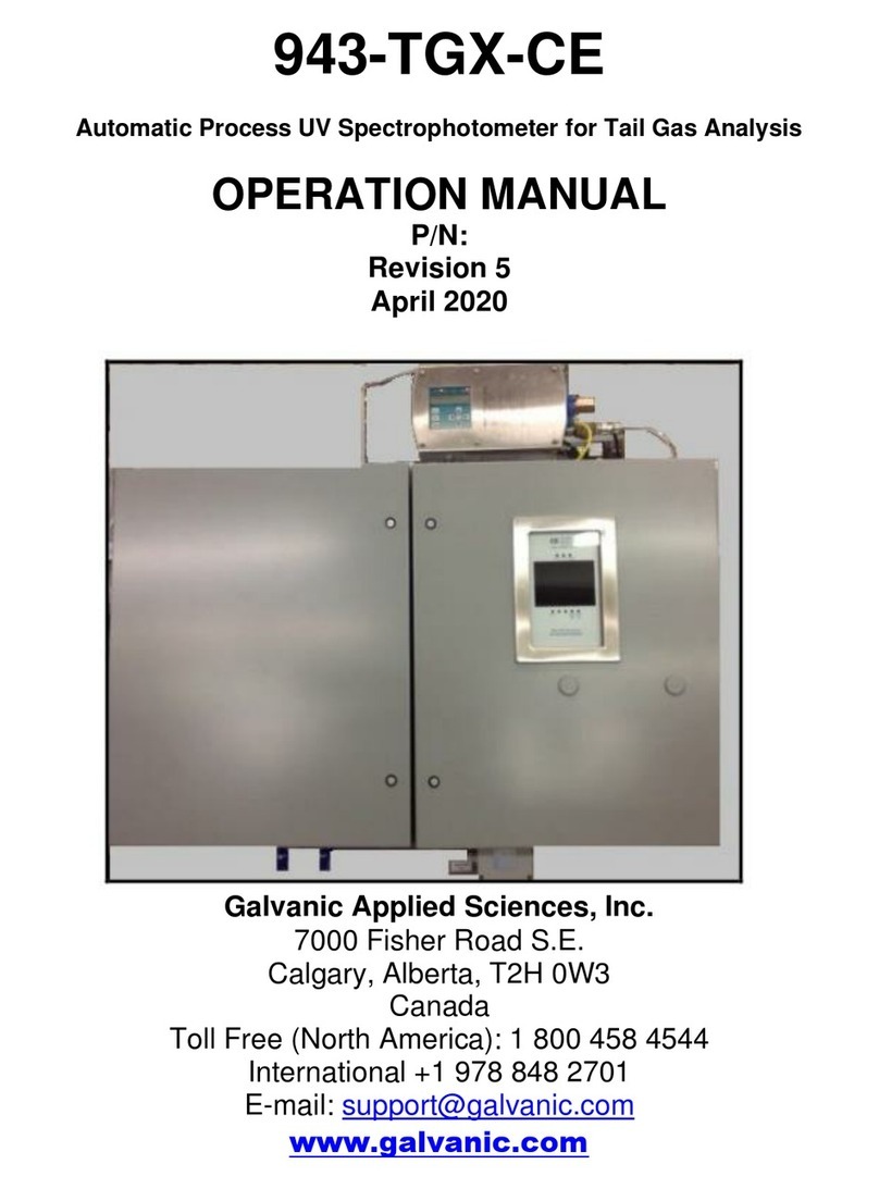 Galvanic Applied Sciences 943-TGX-CE Operation manual Galvanic Applied Sciences 943-TGX-CE Operation manual