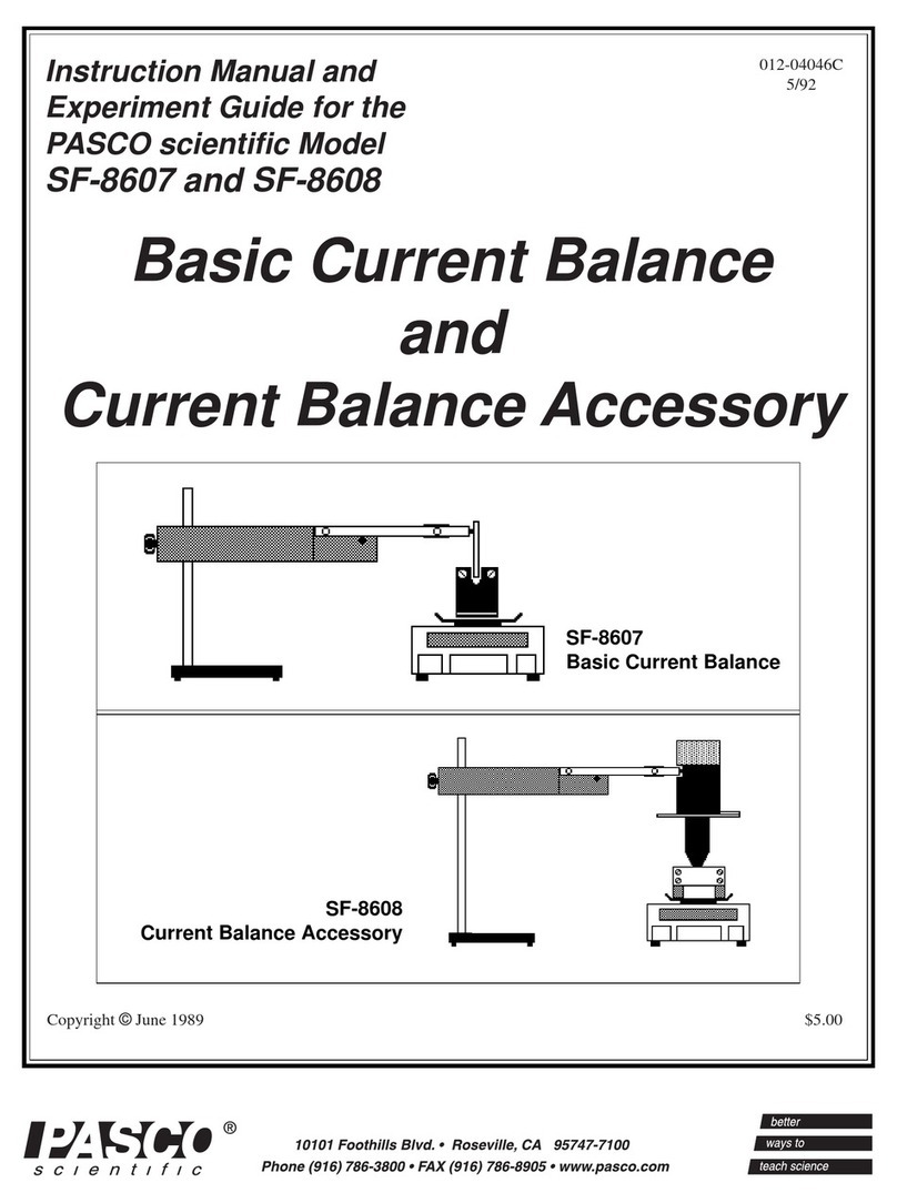 Pasco Scientific SF-8607 Instruction manual and experiment guide