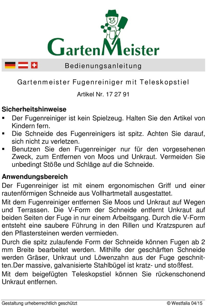 Garten Meister 172791 instruction manual