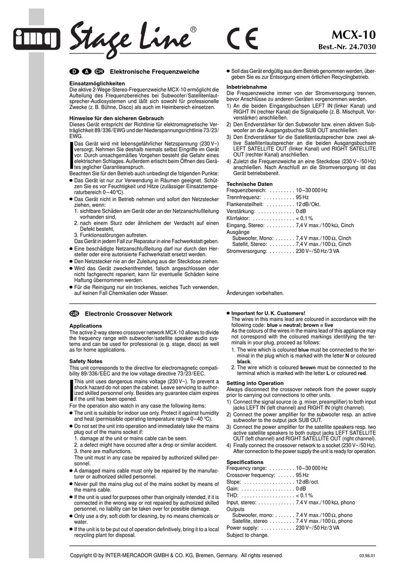 Monacor IMG Stageline MCX-10 User manual