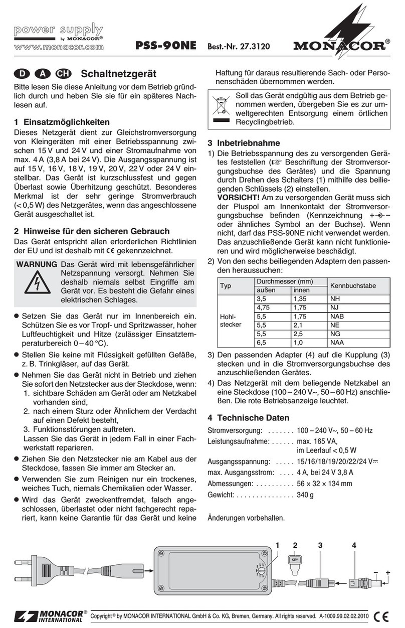 Monacor PSS-90NE User manual