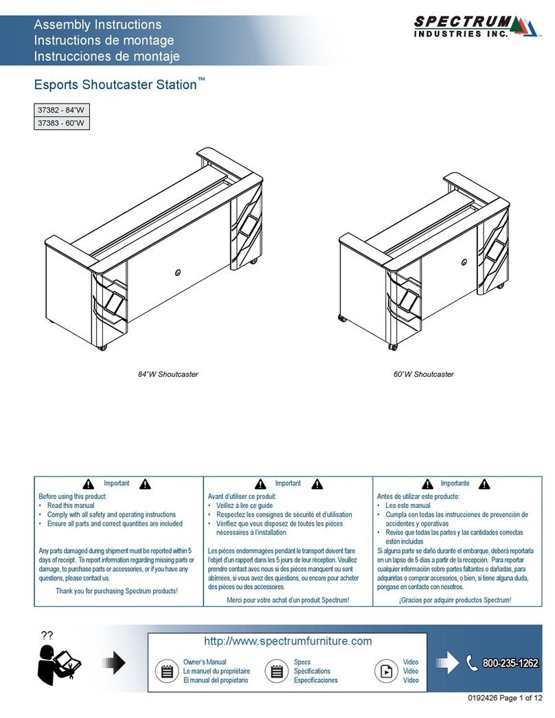 Spectrum Industries Esports Shoutcaster Station 37382 User manual