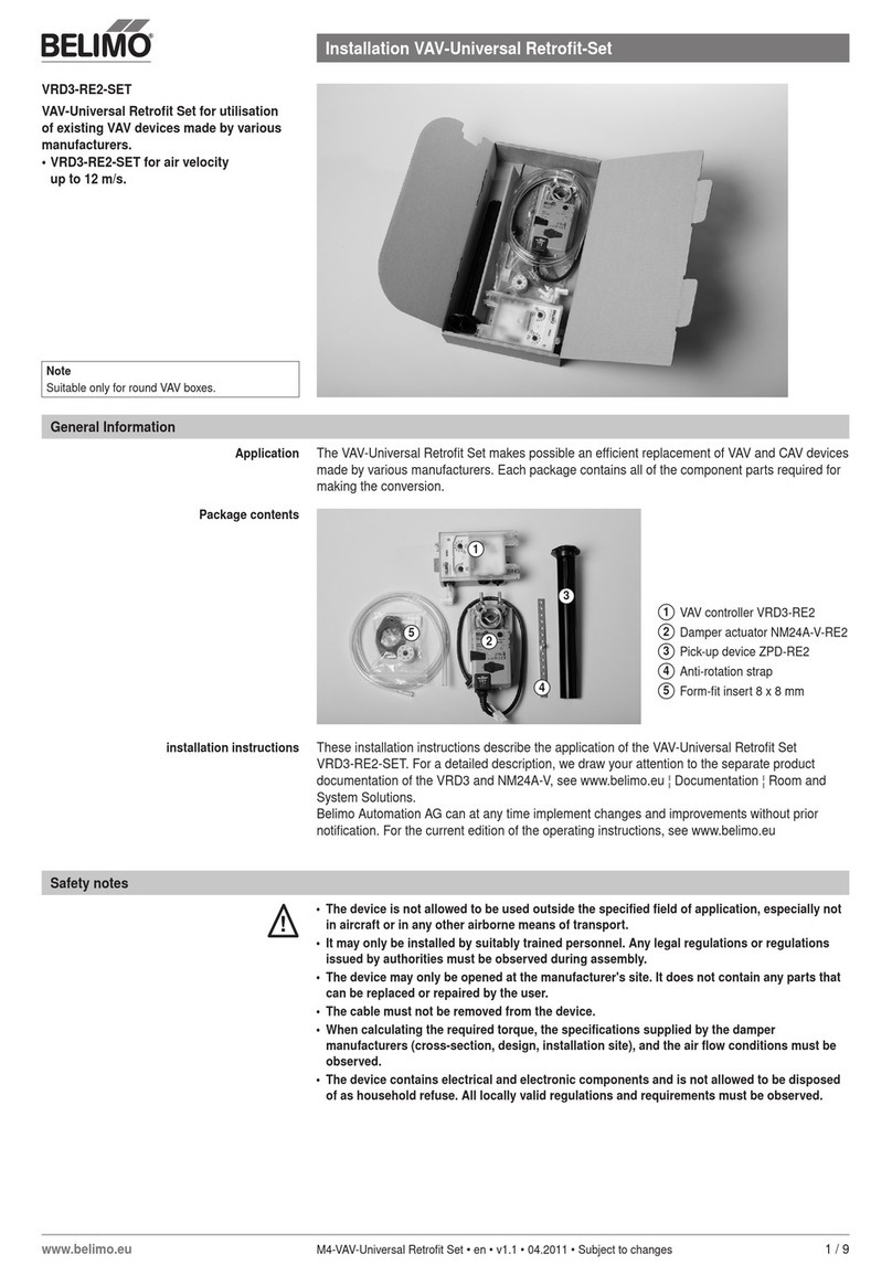Belimo VRD3-RE2-SET Installation