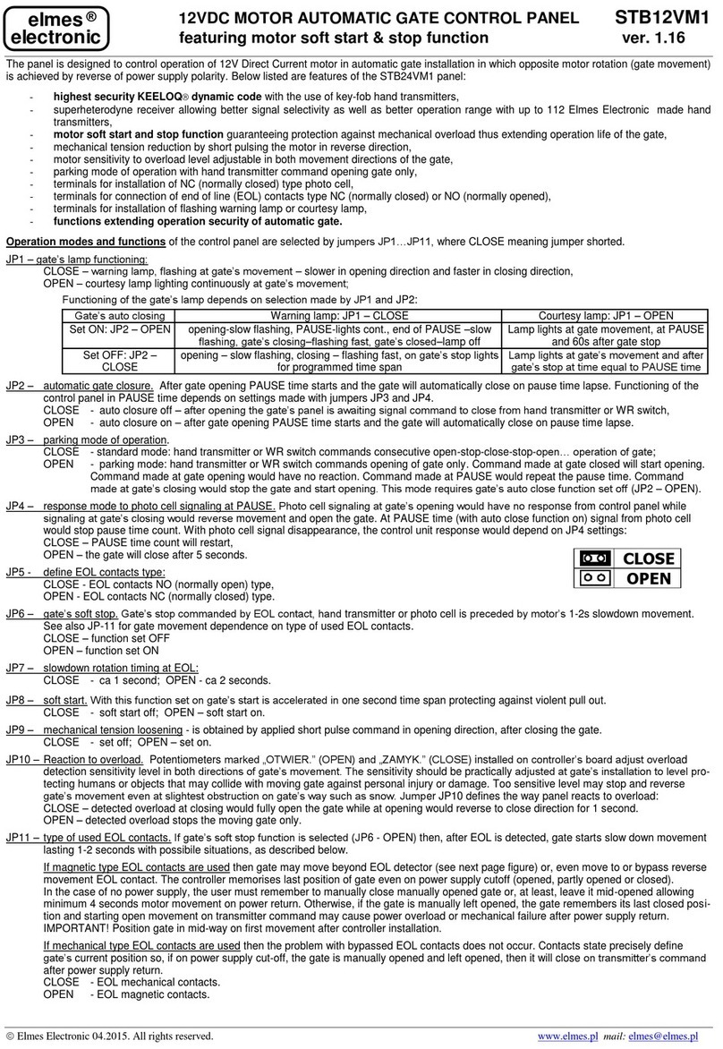 Elmes Electronic STB12VM1 manual