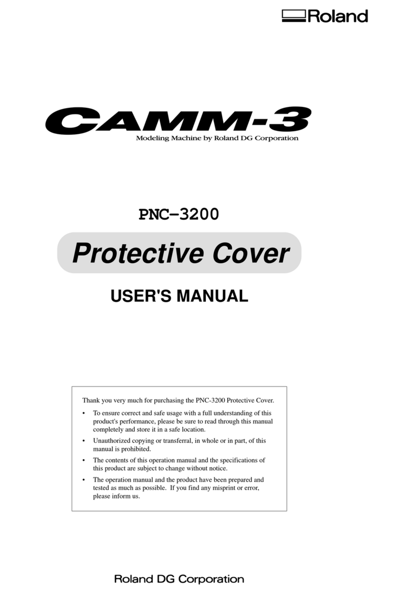 Roland CAMM-3 PNC-3200 User manual
