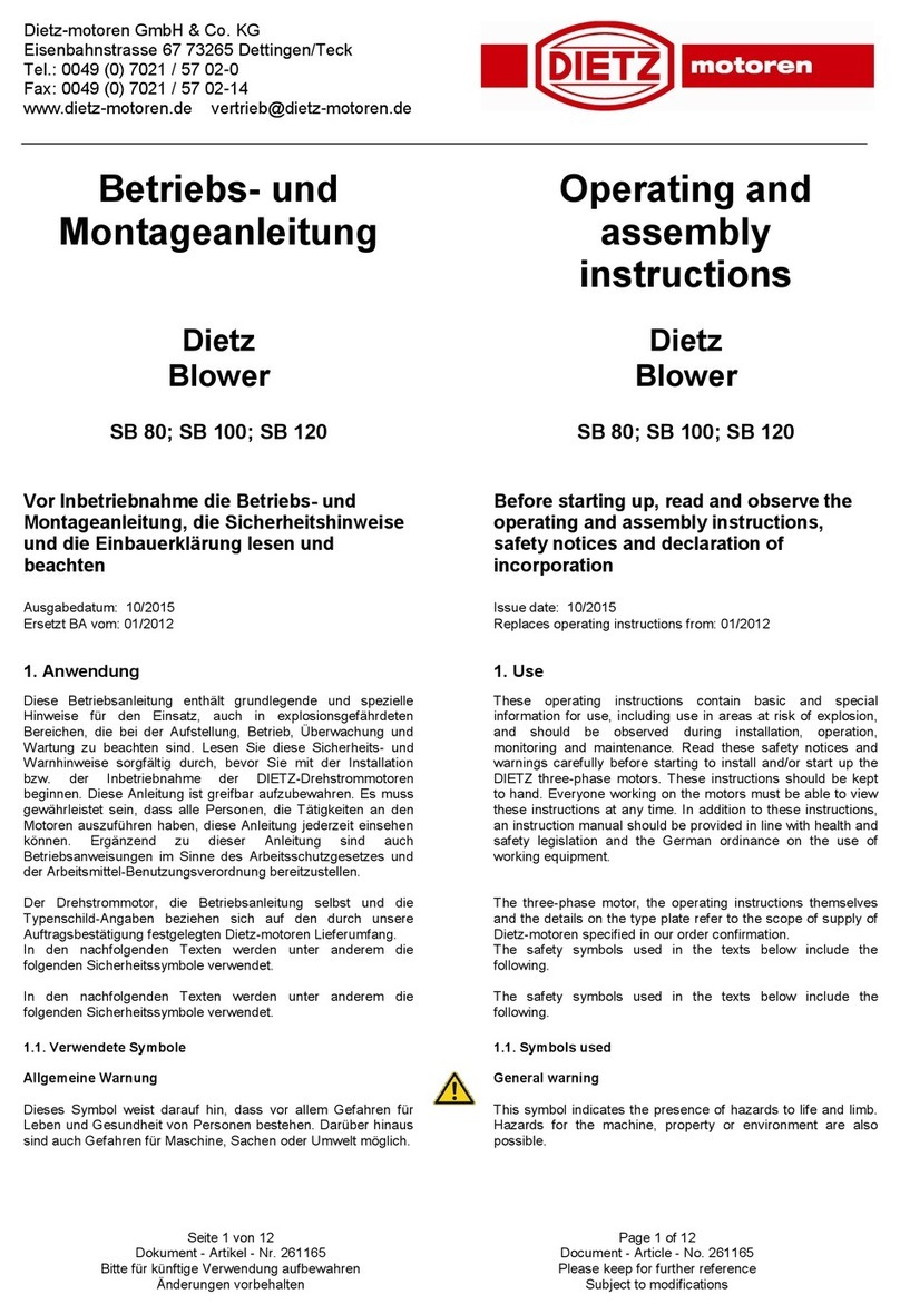 Dietz SB 80 Operating and assembly instructions
