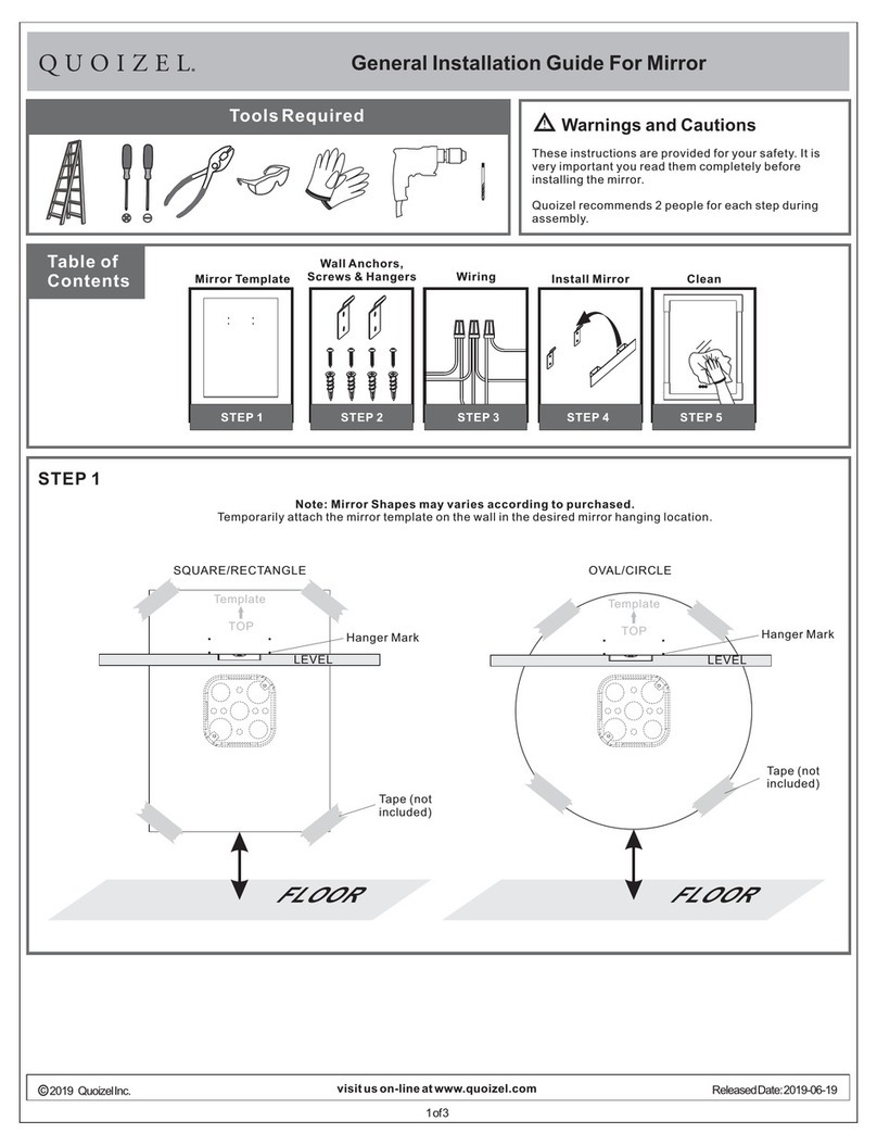 Quoizel QR5201 General installation guide