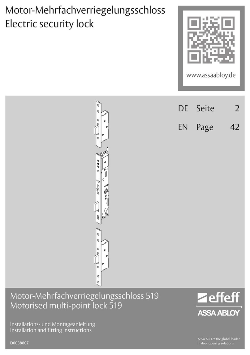 Assa Abloy Effeff 519 Installation and fitting instructions
