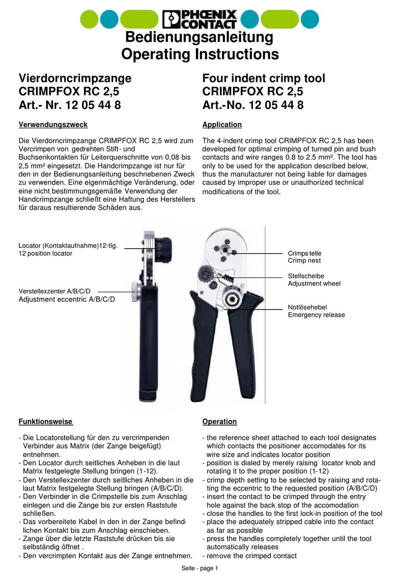 Phoenix Contact CRIMPOX RC 2,5 User manual