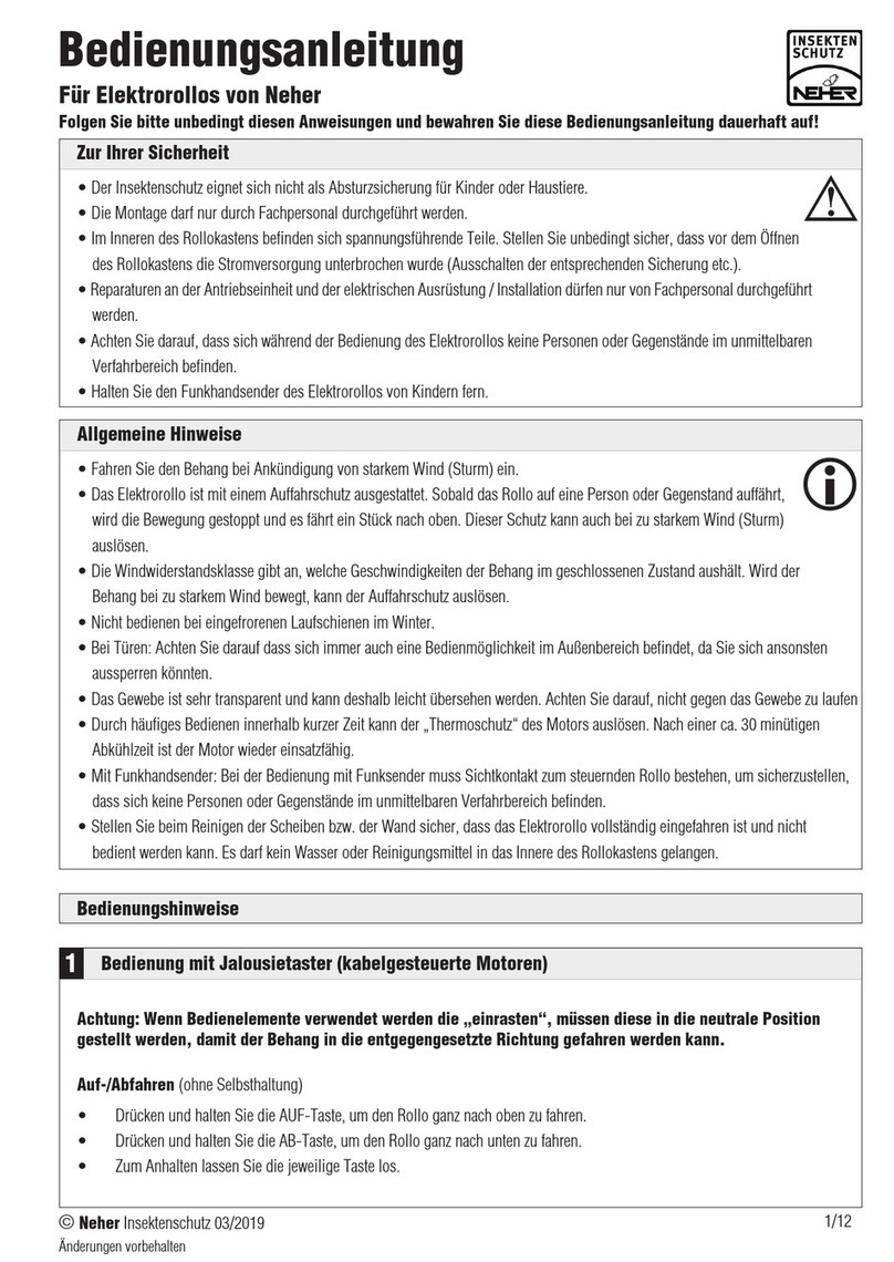 Neher ER Series operating instructions